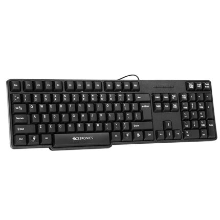 ZEBRONICS K20, Wired Keyboard, 104 Keys, 1.2m Cable, ₹ Key,
