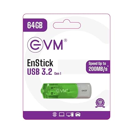 EVM EnStick 64GB USB 3.2 Gen 1 Pendrive - High Performance 200MB/s