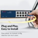 CP PLUS 8 Port PoE Switch + 2 Uplink Port CP-ANW-HPU8H2-N12