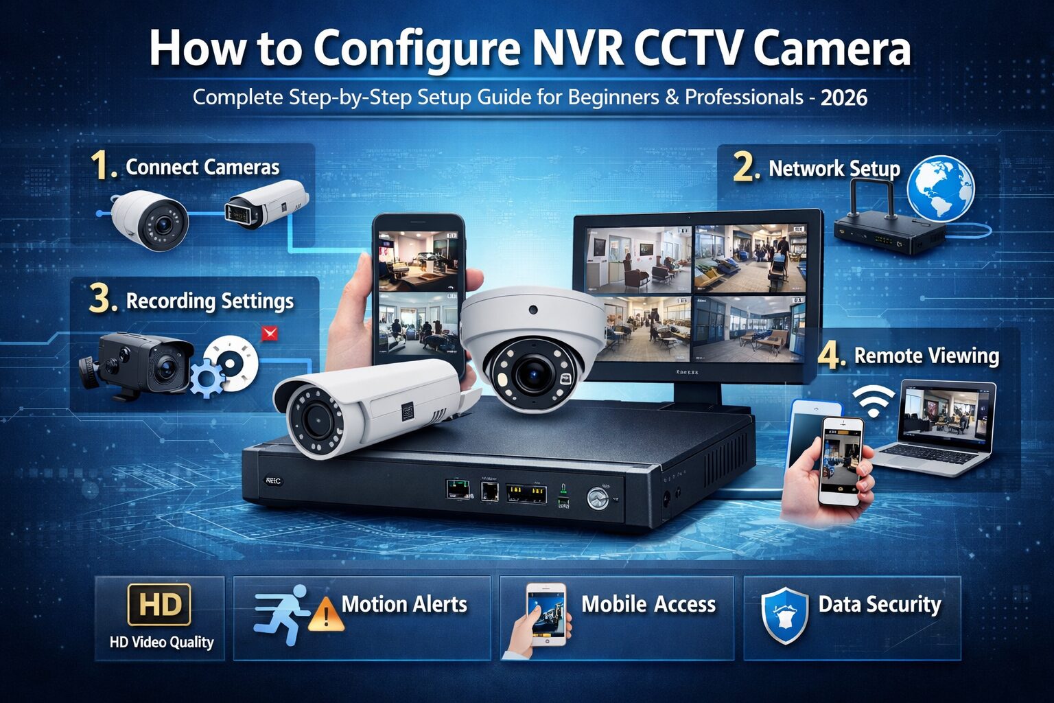🔒 How to Configure NVR CCTV Camera (2026 Guide) – Step-by-Step Setup for Beginners & Professionals