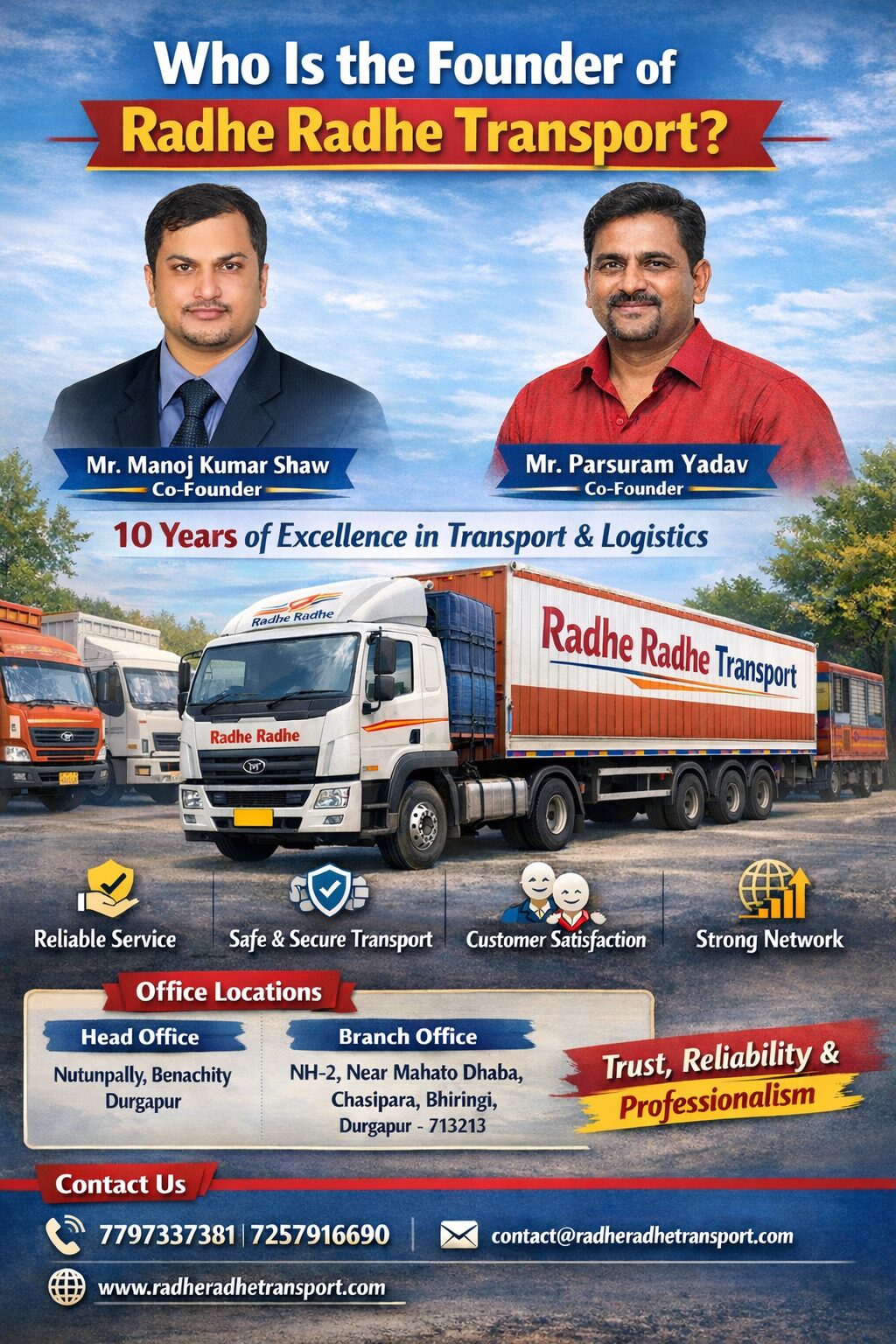 Who Is the Founder of Radhe Radhe Transport?