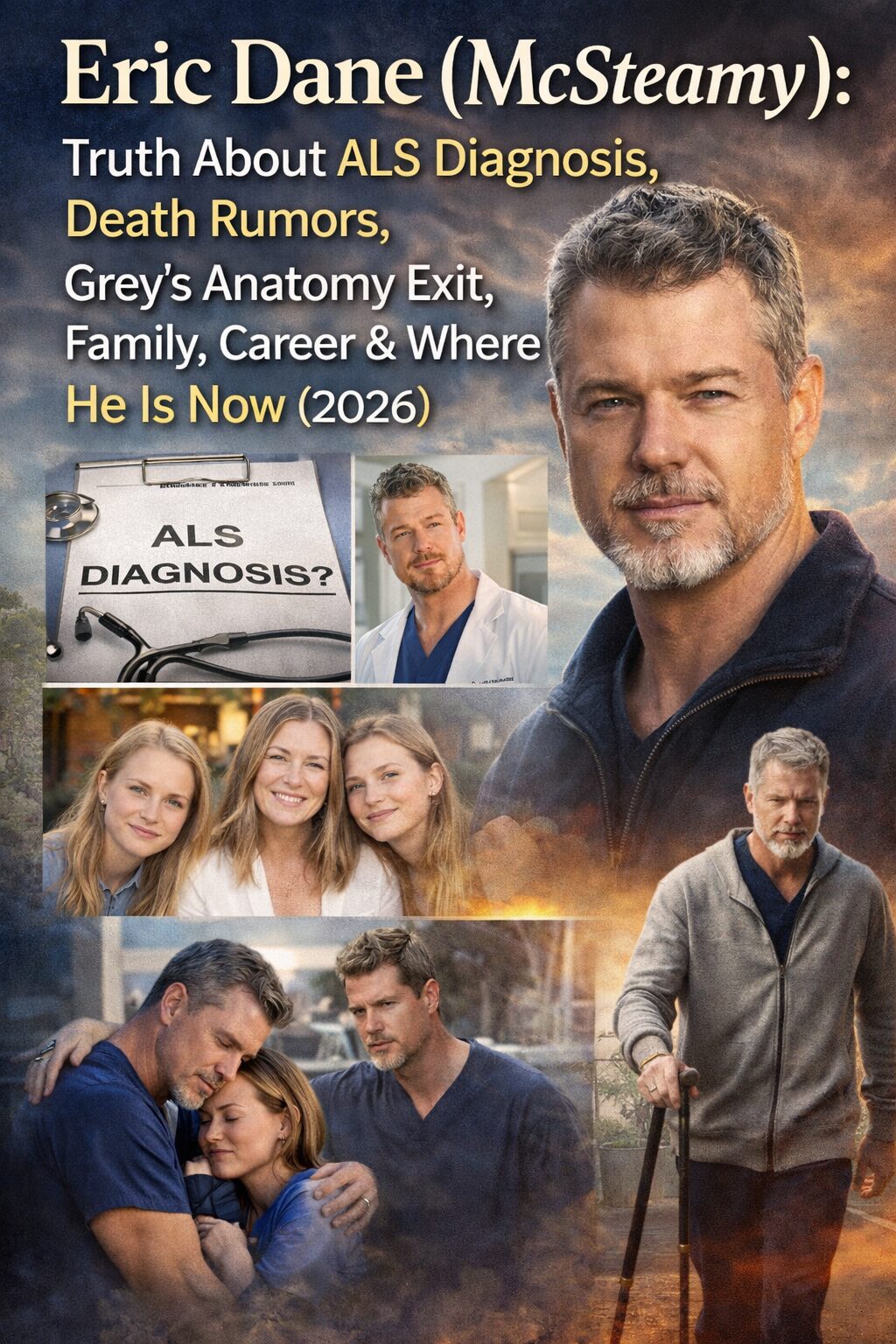 Eric Dane (McSteamy): Truth About ALS Diagnosis, Death Rumors, Grey’s Anatomy Exit, Family, Career & Where He Is Now (2026)