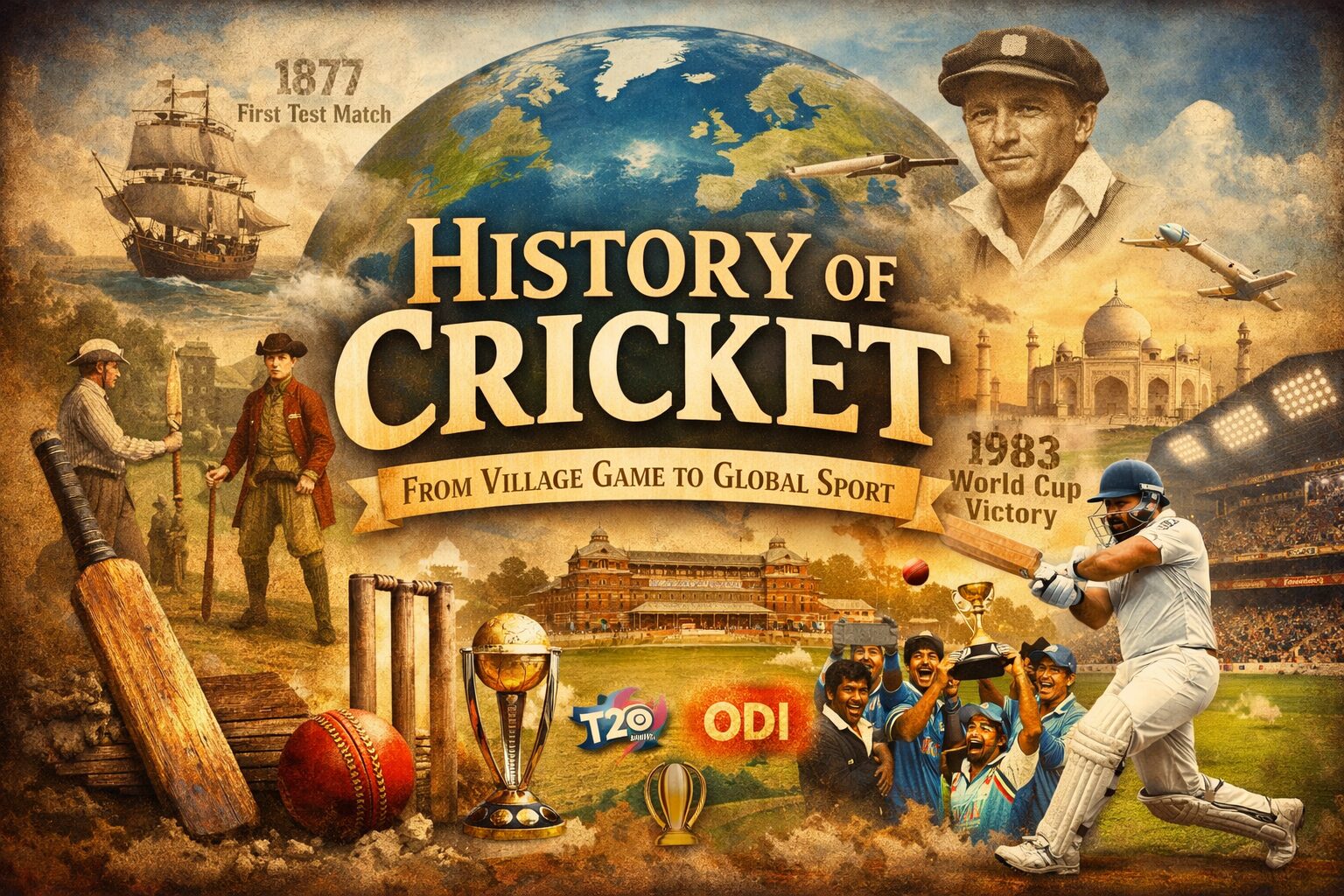 History of Cricket – Origin, Evolution, Formats, Legends & Global Growth Explained (Ultimate Guide) - 2026