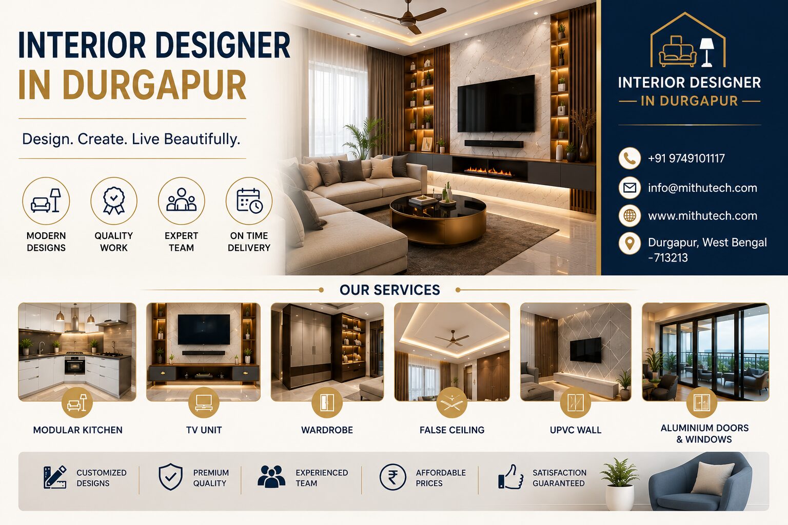 Top Interior Designer in Durgapur for Modern Home & Office Interior Solutions