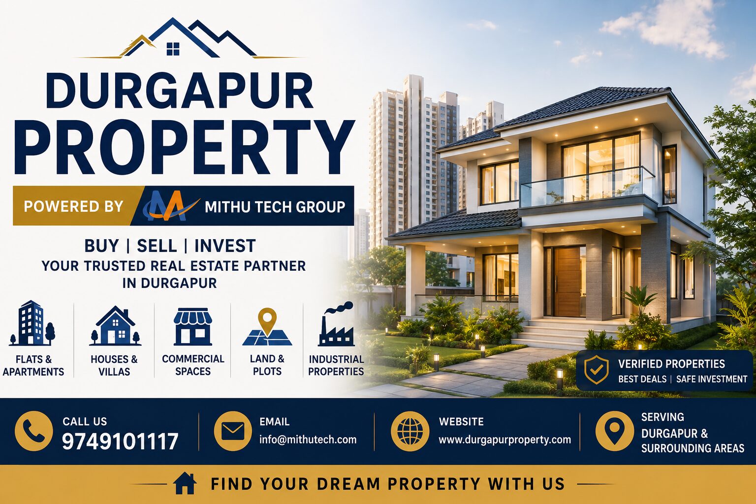 Durgapur Property | Best Real Estate Platform in Durgapur for Flats, Houses, Commercial Properties & Land - 2026