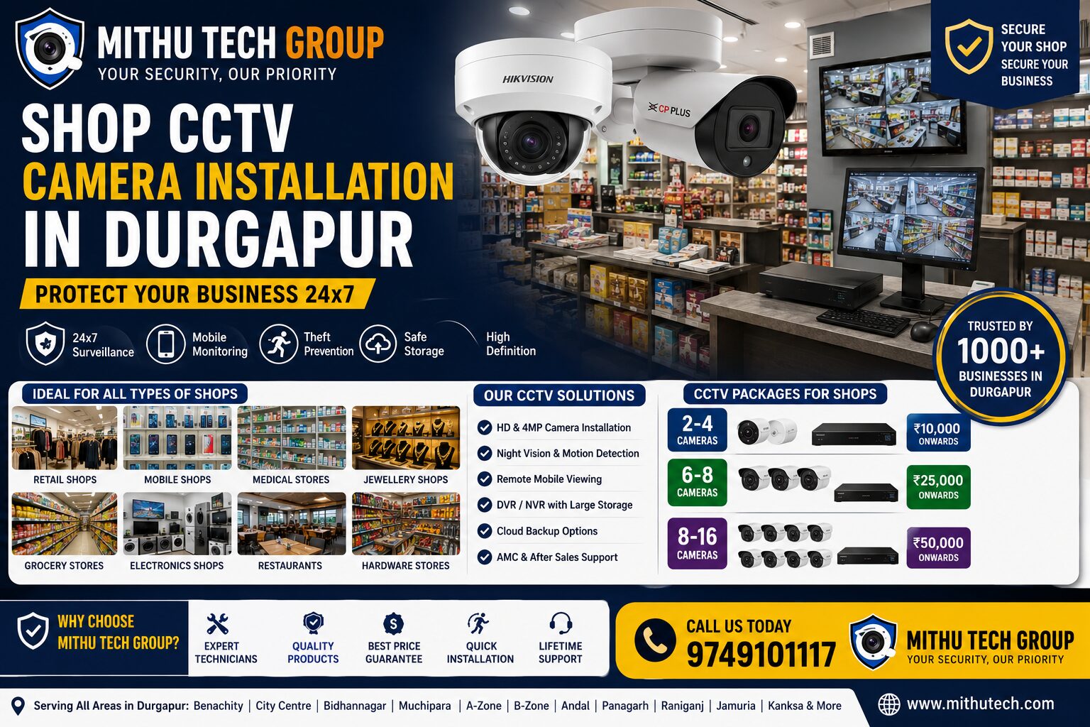 Shop CCTV Camera Installation in Durgapur – Best CCTV Security Solutions for Shops 2026