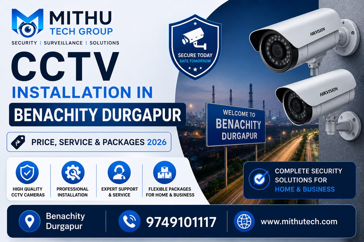 CCTV Installation in Benachity Durgapur | Price, Service & Packages 2026