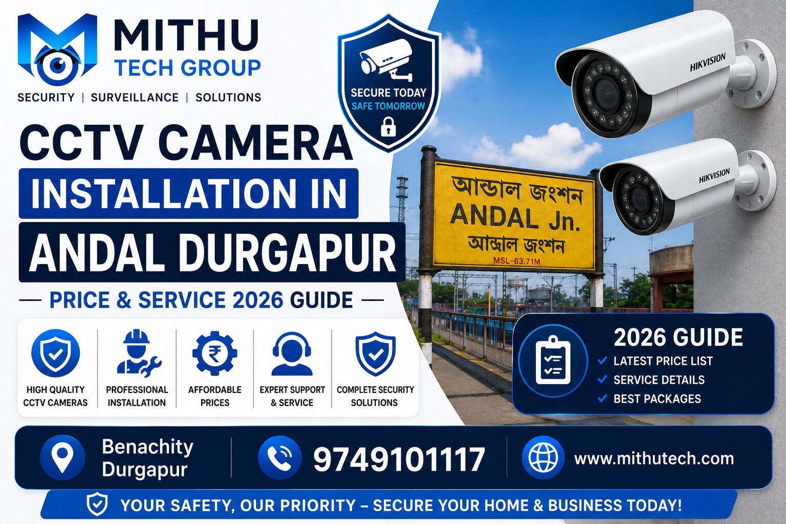 CCTV Camera Installation in Andal Durgapur | Price & Service 2026 Guide