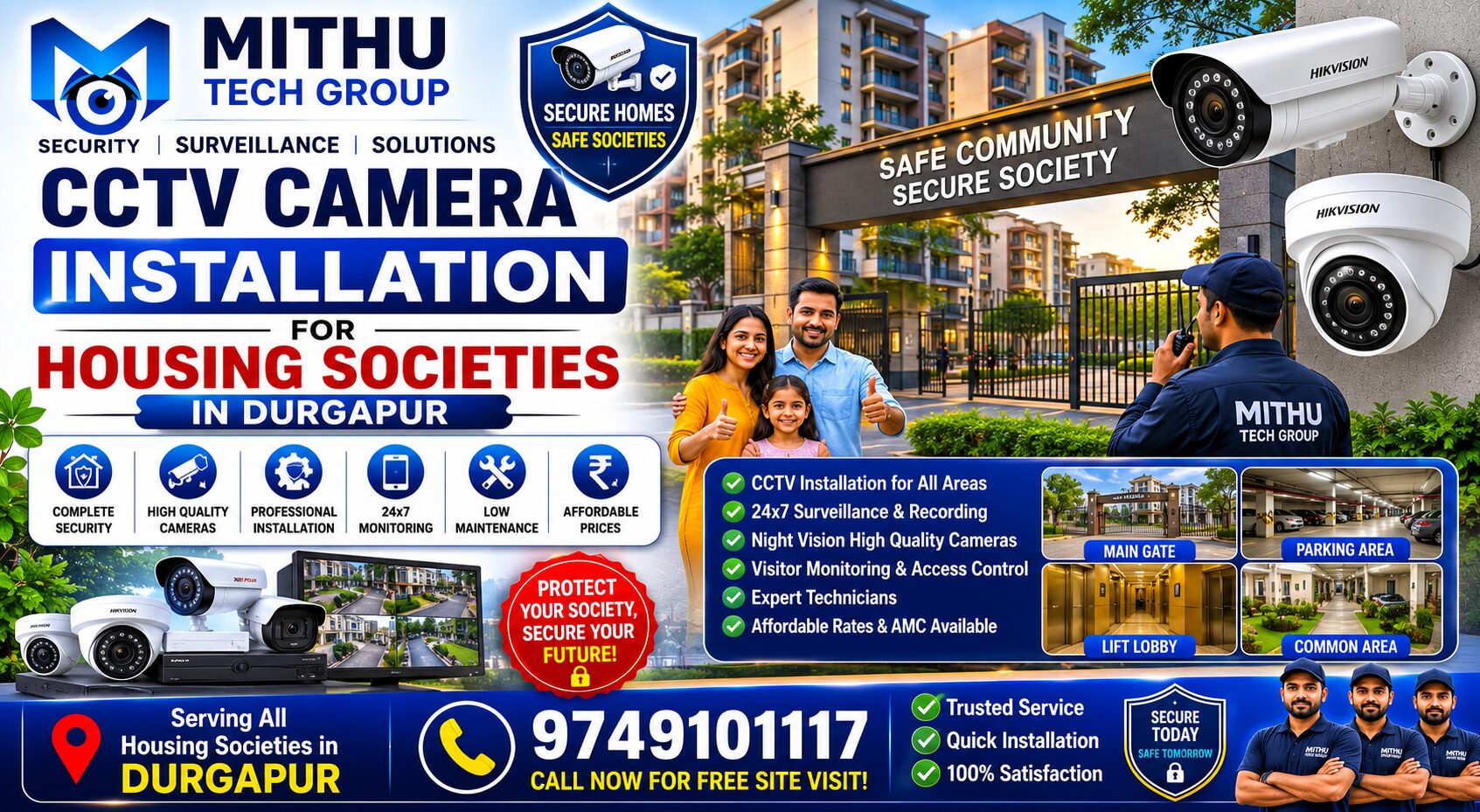 CCTV Camera Installation for Housing Societies in Durgapur | Price, Setup & Security Guide 2026