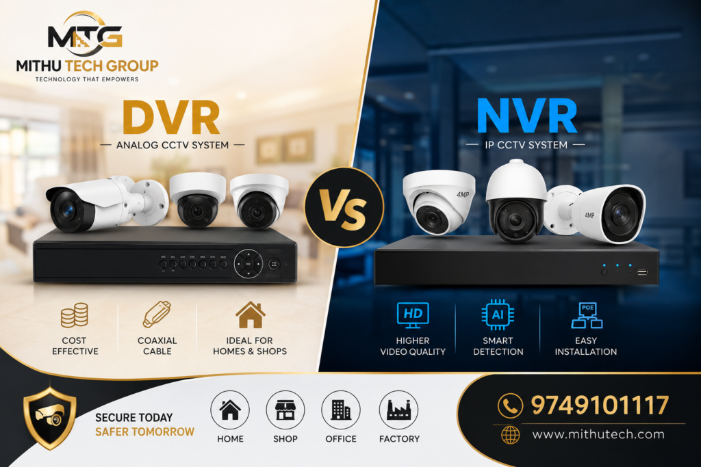 DVR vs NVR CCTV Camera – Which CCTV Camera System Is Best in 2026? Complete Buying Guide