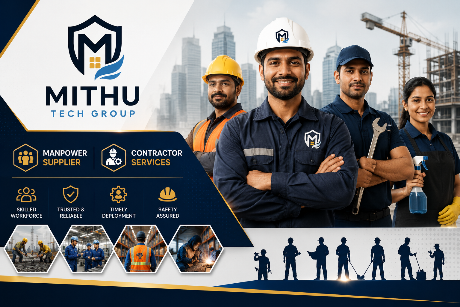 Reliable manpower supply and contractor services for industries, construction, factories, and businesses.