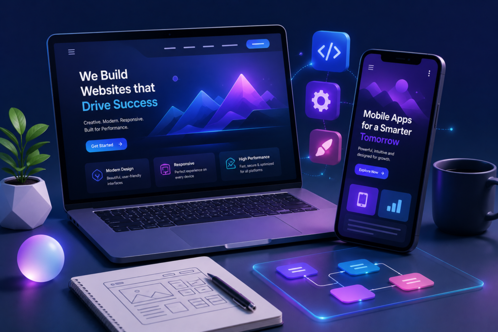 Launch your digital journey with responsive websites, feature-rich mobile apps, and expert development services from Mithu Tech Group.