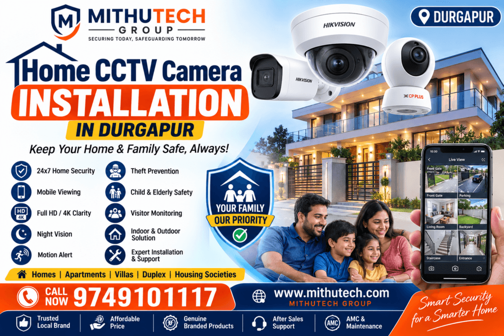 Home CCTV Camera Installation in Durgapur | Best CCTV Dealer for House Security - 2025