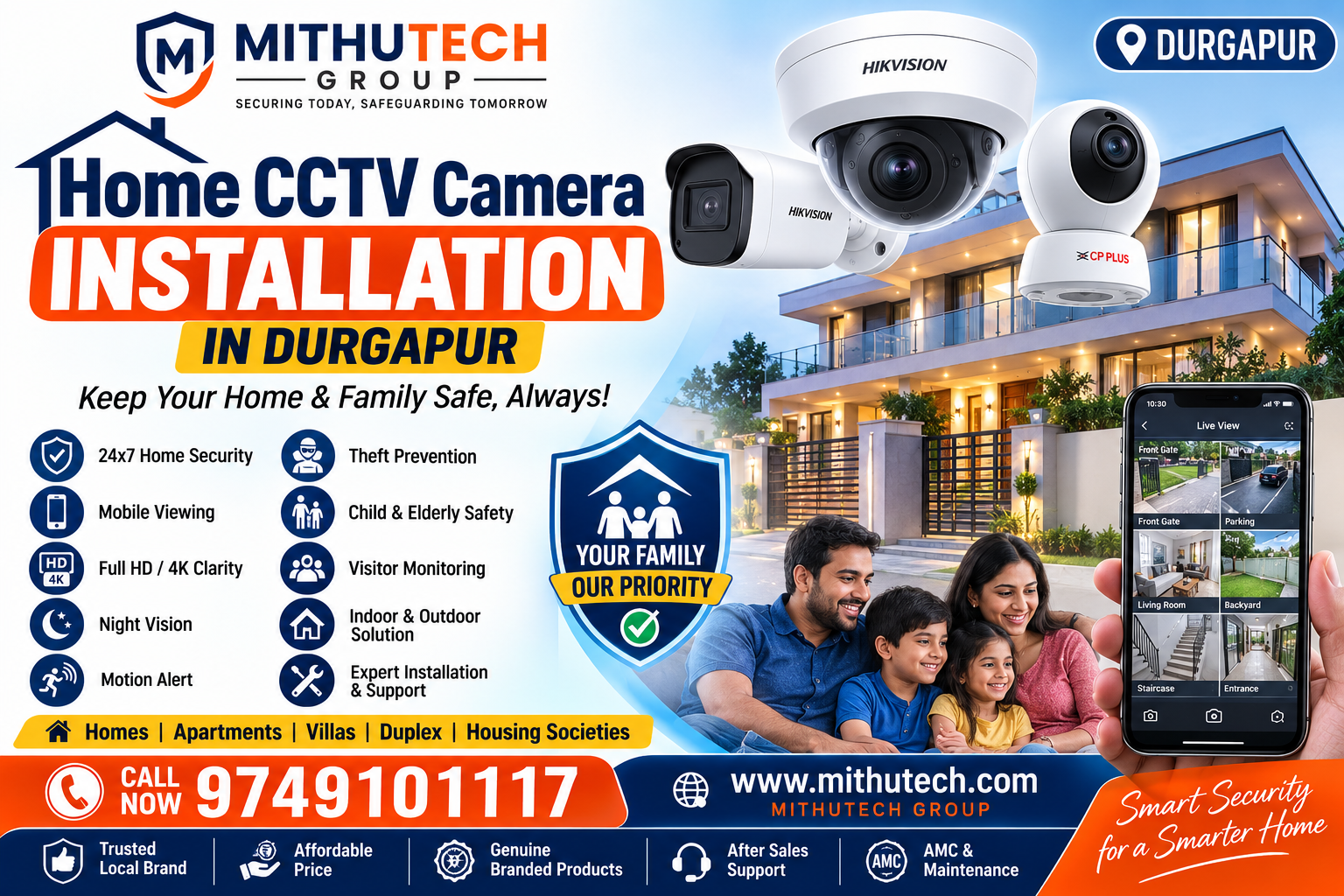 Home CCTV Camera Installation in Durgapur | Best CCTV Dealer for House Security - 2025