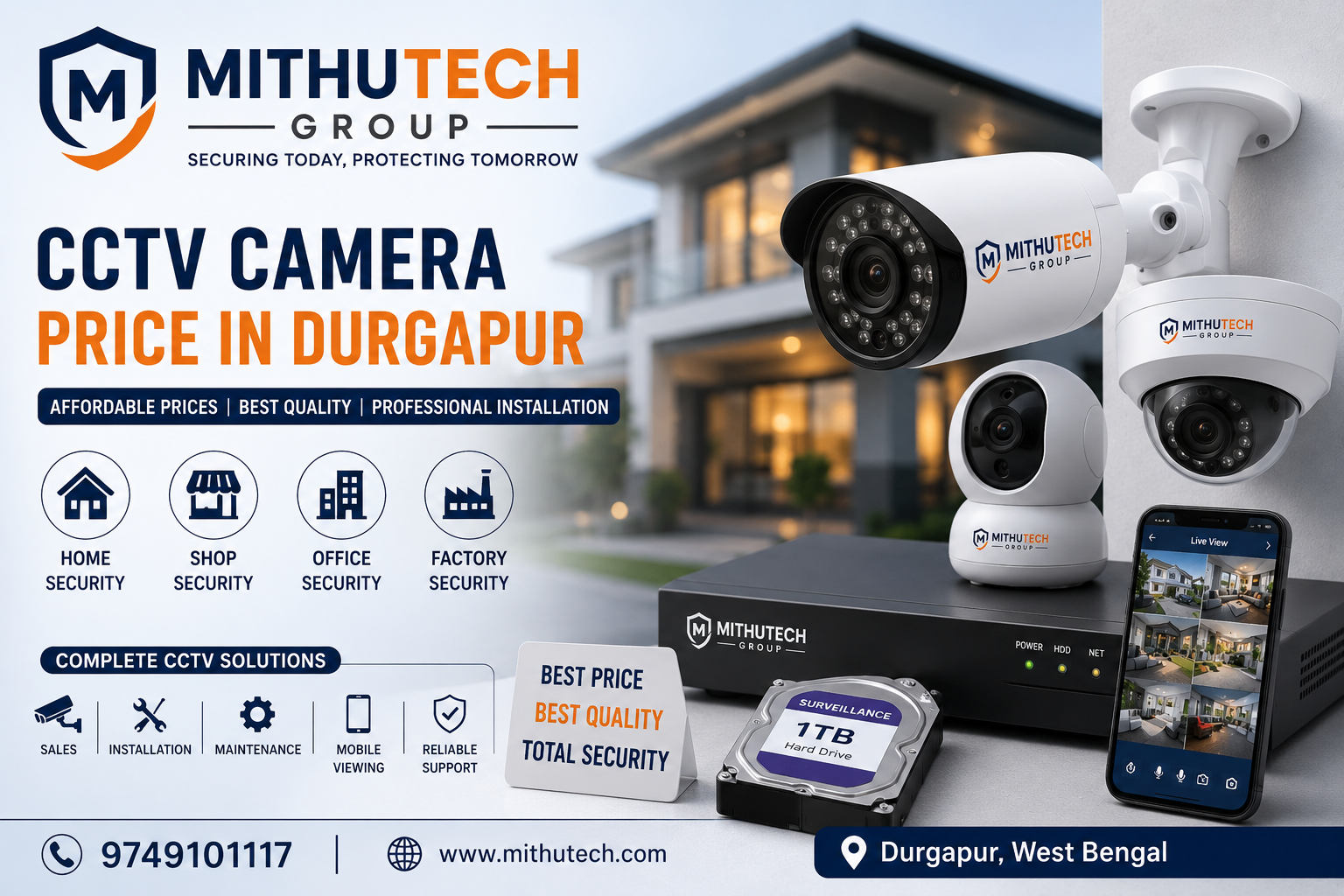 CCTV Camera Price in Durgapur – Complete Price Guide for Home, Office, Shop & Factory Security - 2026