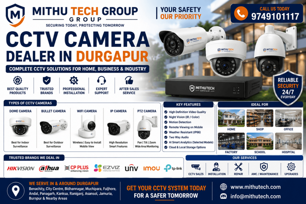 CCTV Camera Dealer in Durgapur – Complete Guide to Choosing the Right CCTV Security Solution - 2026