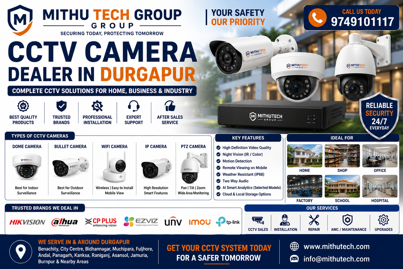 CCTV Camera Dealer in Durgapur – Complete Guide to Choosing the Right CCTV Security Solution - 2026