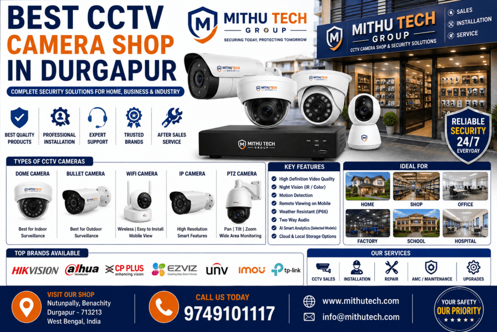 Best CCTV Camera Shop in Durgapur – Your Complete Guide to Buying the Right Security System - 2026