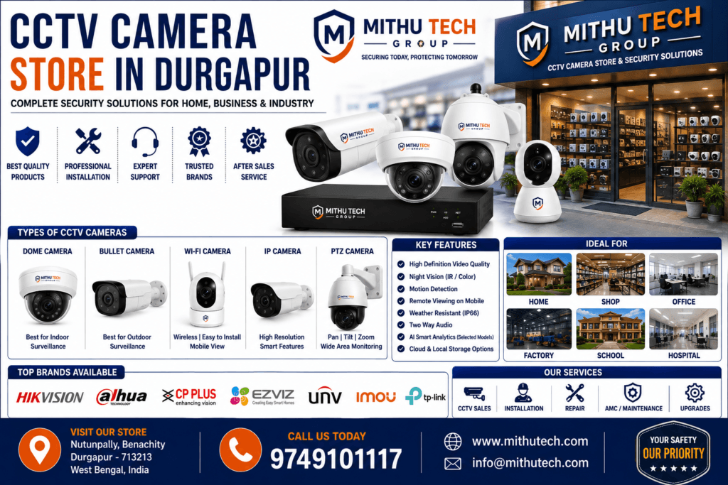 CCTV Camera Store in Durgapur – Find the Right CCTV Security Solution for Your Home and Business - 2026