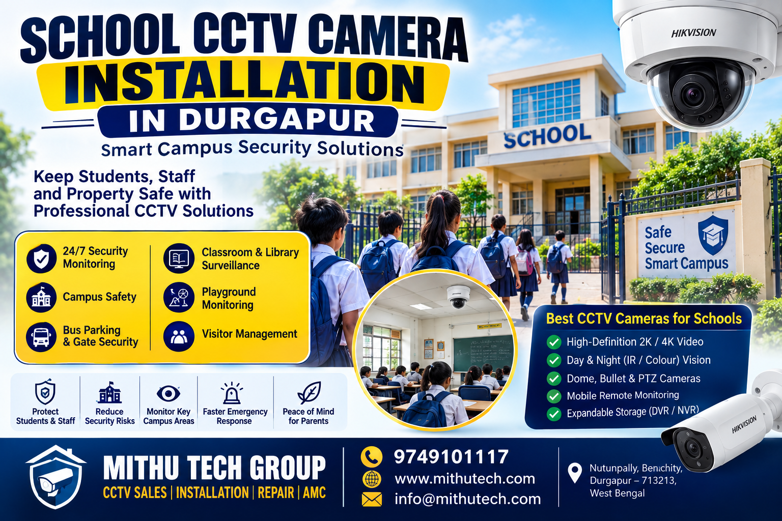 School CCTV Camera Installation in Durgapur | Smart Campus Security Solutions - 2026