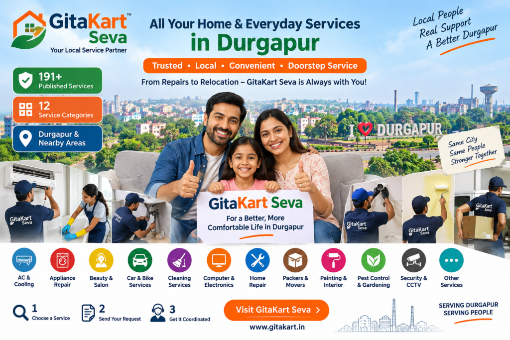GitaKart Seva – Trusted Doorstep Services in Durgapur | Local Home Services - 2026 1 GitaKart Seva – Trusted Doorstep Services in Durgapur | Local Home Services - 2026