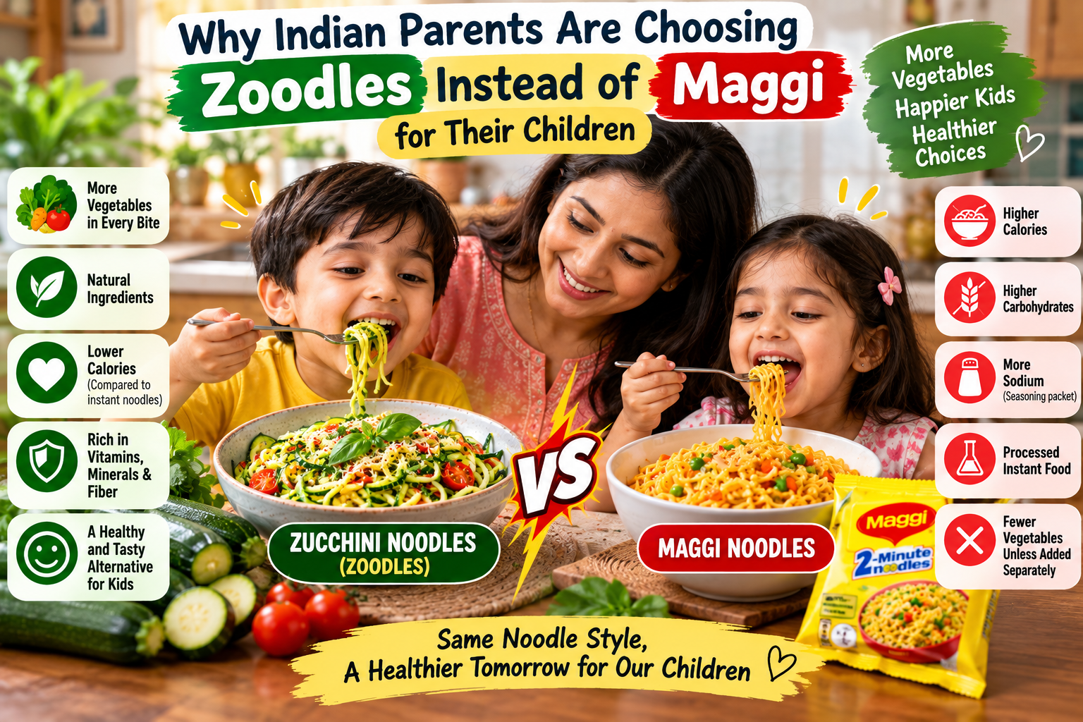 Why Indian Parents Are Choosing Zoodles Instead of Maggi for Kids - 2026
