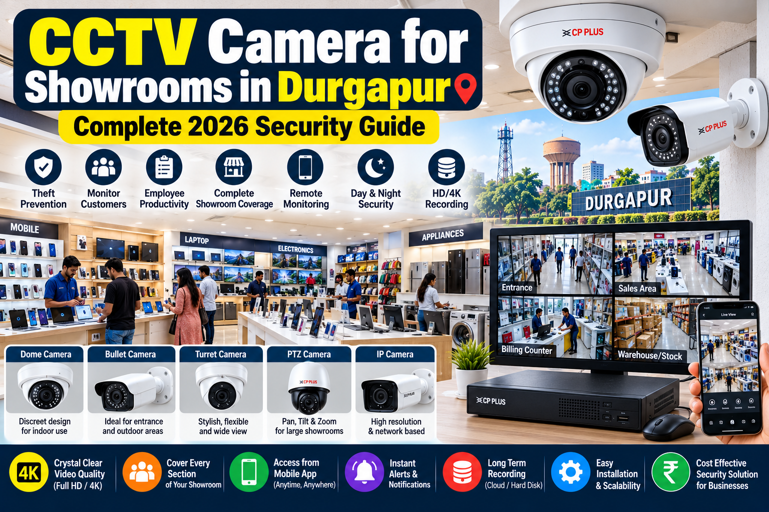CCTV Camera for Showrooms in Durgapur: Complete 2026 Security Guide
