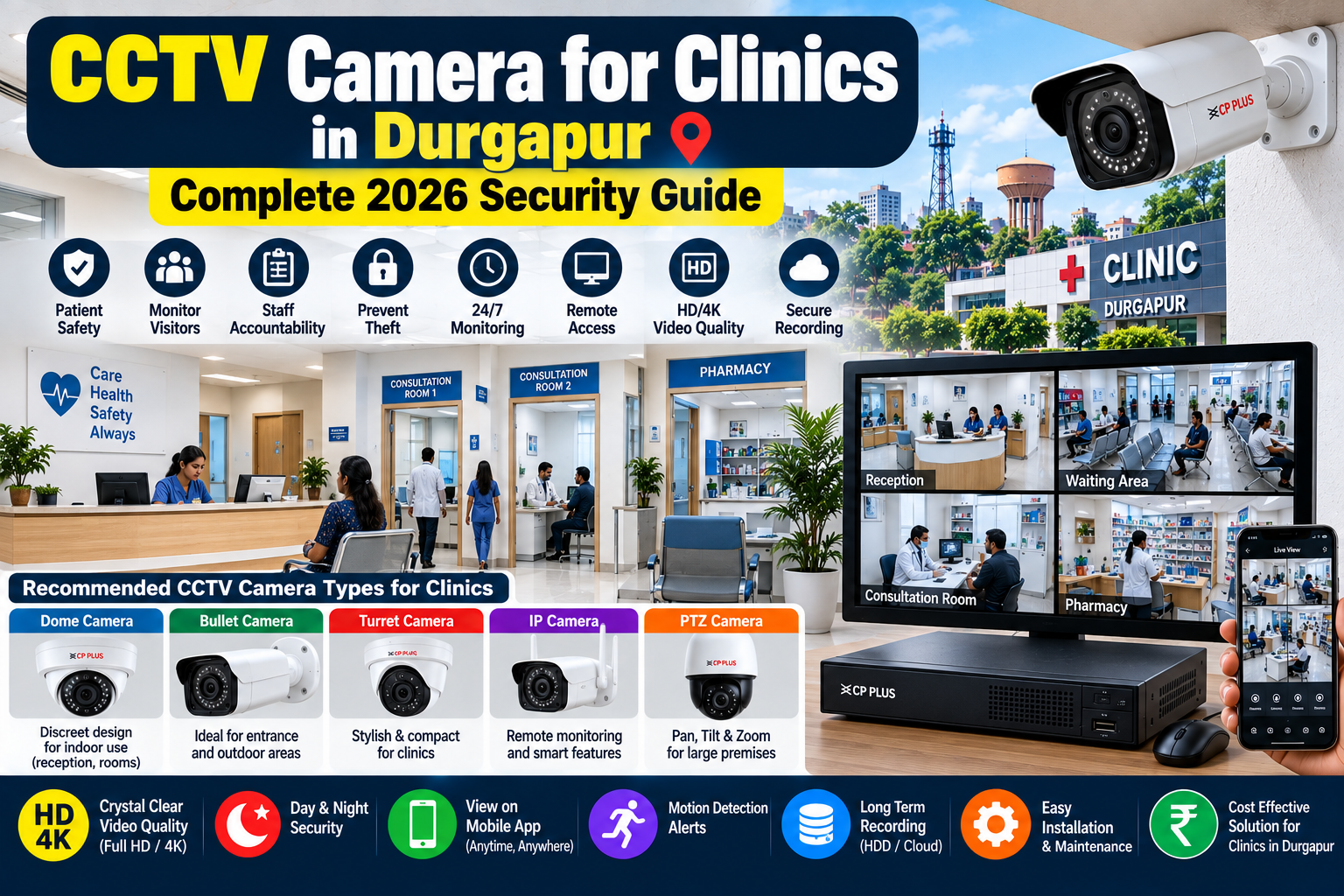CCTV Camera for Clinics in Durgapur: Complete 2026 Security Guide