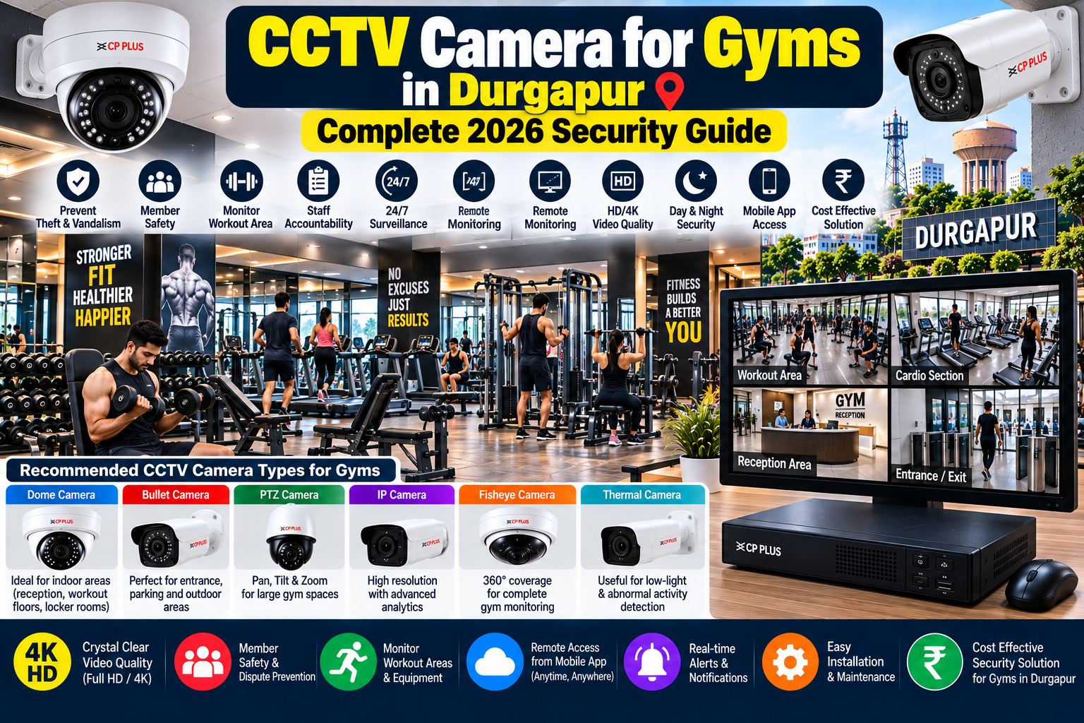 CCTV Camera for Gyms in Durgapur: Complete 2026 Security Guide 1 CCTV Camera for Gyms in Durgapur: Complete 2026 Security Guide