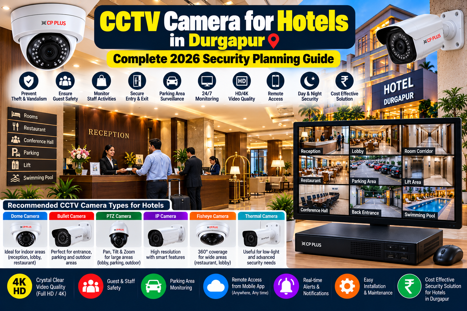 CCTV Camera for Hotels in Durgapur: Complete 2026 Security Planning Guide