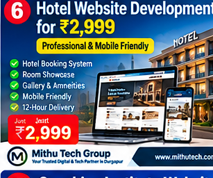 Hotel Website Development for ₹2,999 – Professional & Mobile Friendly