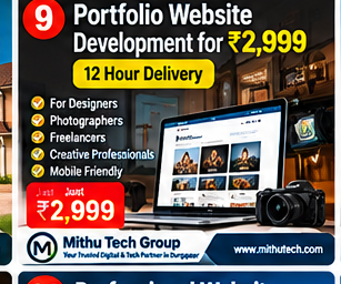 Portfolio Website Development for ₹2,999 – 12 Hour Delivery