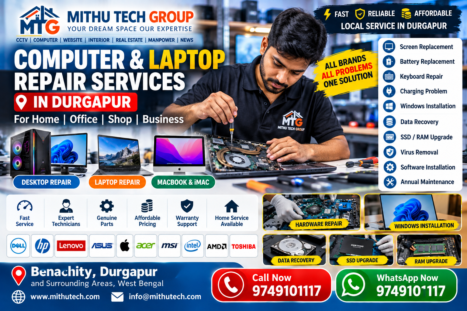Computer and Laptop Repair Services in Durgapur – Reliable Solutions for Home and Business 1 Computer and Laptop Repair Services in Durgapur – Reliable Solutions for Home and Business