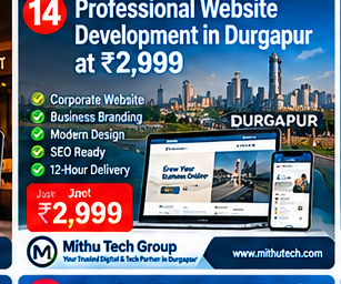 Professional website development in Durgapur at ₹2,999 - Mithu Tech Group