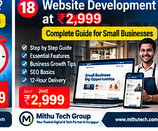 Website Development at ₹2,999 – Complete Guide for Small Businesses 1 Website development at ₹2,999 complete guide for small businesses - Mithu Tech Group