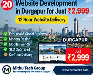 Website development in Durgapur for ₹2,999 with 12-hour delivery - Mithu Tech Group
