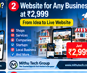 Website for Any Business at ₹2,999 – From Idea to Live Website