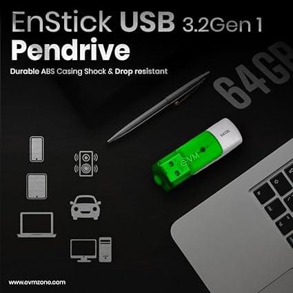 EVM EnStick 64GB USB 3.2 Gen 1 Pendrive - High Performance 200MB/s